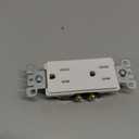 Leviton 15 Amp Decora Tamper-Resistant Duplex Electrical Wall Outlet, T5325-W, White