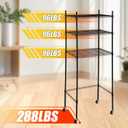 noblequest 3 Tier Adjustable Mini Fridge with Wheels, Free Movement Metal Storage Shelves for Use Above The Mini Refrigerator and Microwave Stand, for Dorm, Kitchen, Apartment, Office