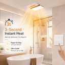 Bathroom Exhaust Fan with 1800W Heater and Light, 140 CFM