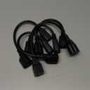 CableCreation [5-Pack] 1 Feet Standard Computer Power Adapter Cord NEMA 5-15R to IEC320 C14, 0.3M / Black
