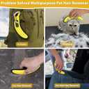 2-Pack Pet Hair Remover - Banana Cat Dog Hair Remover with Efficient Pet Grooming Gloves|Gentle Bathing Shedding Brush Dog Glove|Reusable Pet Hair Removal Tool for Carpet Couch Cat Fur & Lint