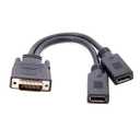 JSER DMS-59Pin Male to Dual DP Displayport Female Splitter Extension Cable for PC Graphics Card