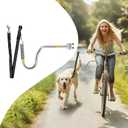 Dog Bike Leash - Hands-Free Bike Attachment for Dogs, Safe Shock-Absorbing, Adjustable Length, Easy to Install (sliver)