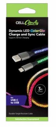 Cell Candy Dynamic LED ColorGlo Charge & Sync Cable