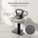 Modern Scratching Post for Indoor Cats - 15 High Cat Scratching Post with Bed Breeds - 15.7 x 11.6 Removable & Washable Cushion (Black Post with Gray Bed)