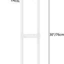 STWWO Wall Towel Rack for Rolled Towels, Towel Storage for Small Bathroom Can Holds 6 Large Towels, 30 inch Towel Racks with Shelf, White
