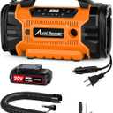 Avid Power Tire Inflator Portable Air compressor, Triple Power Source, Car Air Pump w/Inflation & Deflation Modes, Car Air Inflator w/Dual Powerful Motors (Orange)