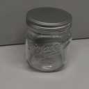 Grant Howard 51091 102 Ounce Classic Wide Mouthed Embossed Glass Mason Storage Jar Storage Container with Airtight Screw On Closing Lid