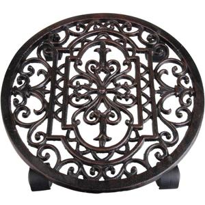 Esschert Design Plant Trolley - Cast Iron Round