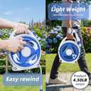 Retractable Garden Hose Reel, Home Hose Reel with10 Patterns Spray Nozzle, Adapts to standard US hose plugs, for Garden Watering, Floor Cleaning, Pet Cleaning, etc (50FT)