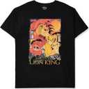 Disney Men's Lion King Group Poster Graphic T-Shirt (Large, Black)