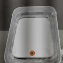 MOPALL 2 Pack Bathroom  Can with Lid, 3.6Gal + 2.4Gal Garbage Can with Pop-Up Lid, Small Can Dog Proof, Slim Bin Waste Basket for Toilet, Office, Bedroom, Living Room, Kitchen (White)