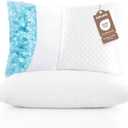 DAYLUCK Cooling Bed Pillows for Sleeping 2 Pack, Standard/Queen Size Set of 2, Firm and Soft Adjustable Shredded Memory Foam Pillows for Side Back Stomach Sleepers, Neck Pain Relief (White)