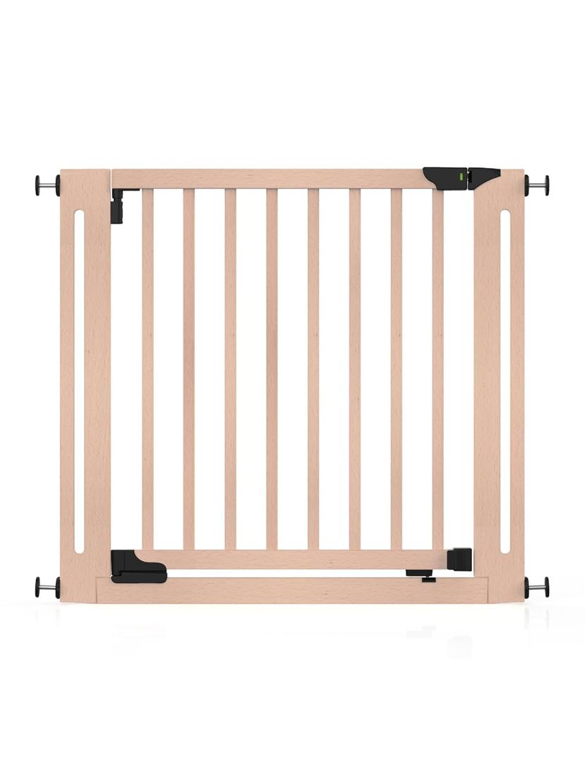 Baby Delight SizeWise™ Wood Pressure Mounted Safety Gate 34.25"-38.18" | Extra-Wide Passage | Auto-Close Two-Way Opening | Easy Installation | PEFC Certified Beech Wood (28.7" Passage)