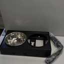 Elevated Dog Bowls with Mat, Raised Dog Food Bowl Stand with 2 Stainless Steel Bowls, 5 Height Adjustable (3.1", 9", 10", 11", 12") Non-Slip Feeder Set for Medium and Large Dogs  Black