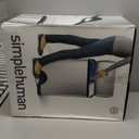 simplehuman Rectangular Dual Compartment Recycling Kitchen Step Trash Can, 46 Liter, Brushed Stainless Steel