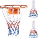Heavy Duty Basketball Nets 2 Pack, 12-Loop Professional All-Weather Replacement - Upgraded Thick Anti-Whip Design, Fade & Tangle Resistant for Standard Indoor/Outdoor Hoops
