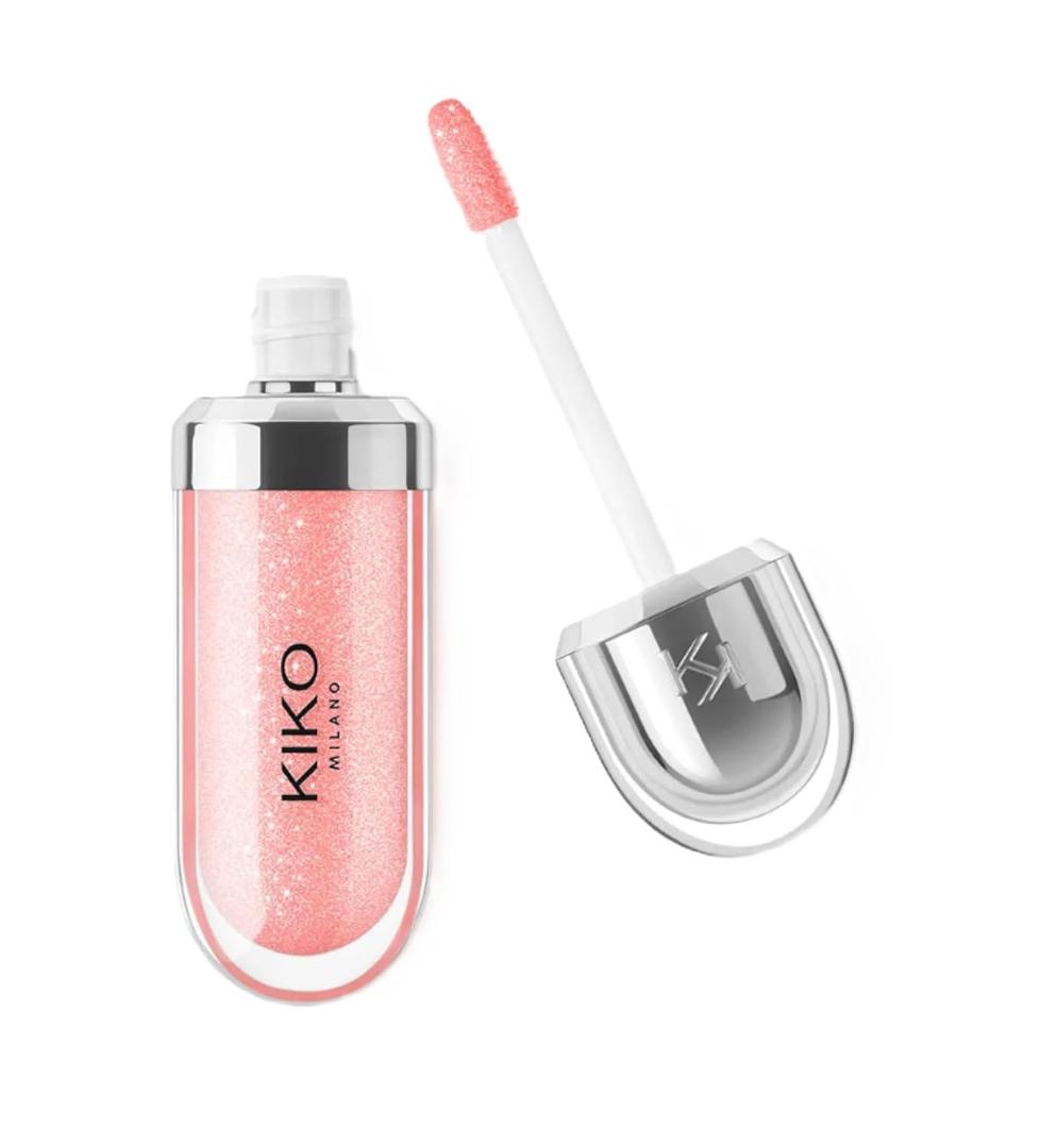 KIKO Milano 3D Hydra Lip Gloss  High Shine, Hydrating, Plumping, Non-Sticky, Moisturizing Lip Makeup (04 Pearly Peach Rose)