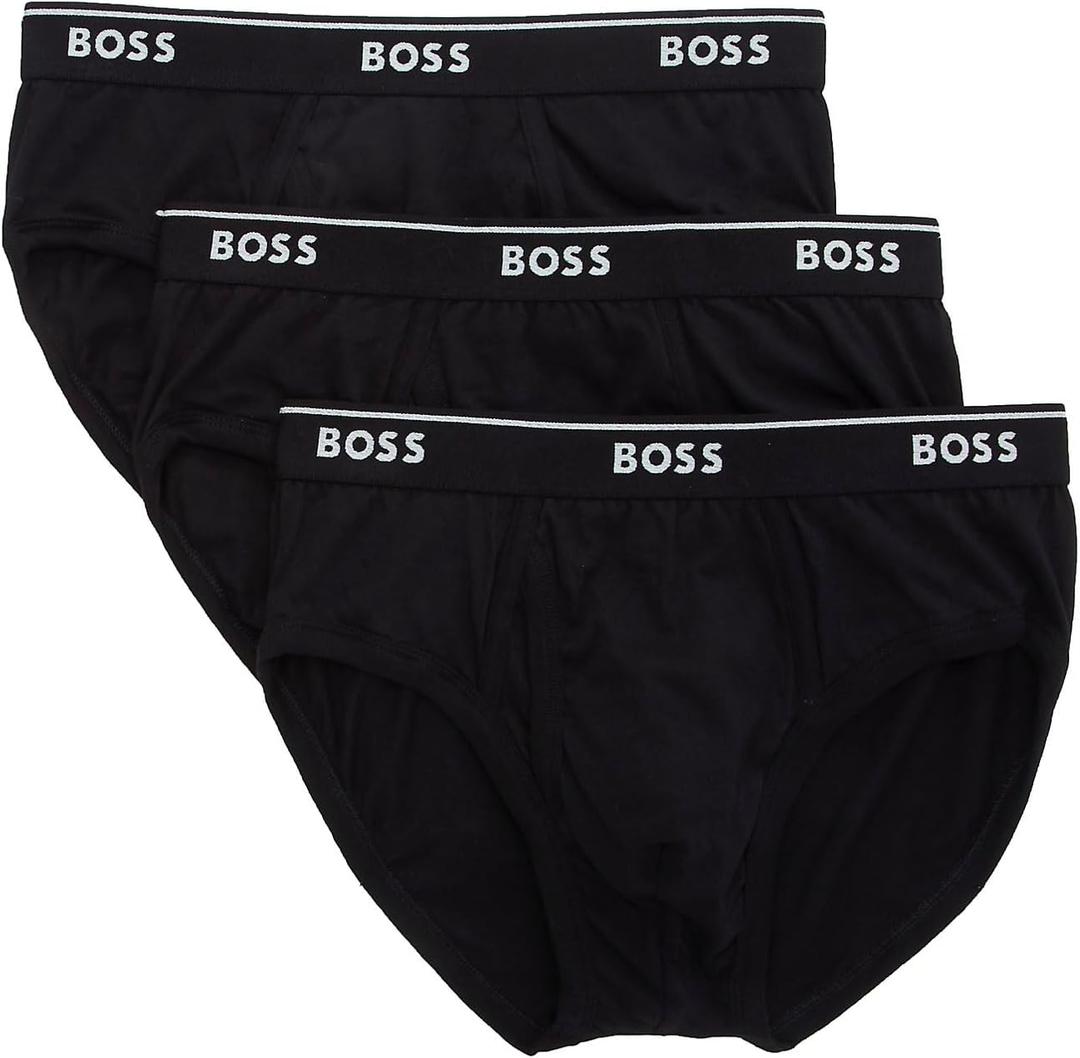 BOSS Men's Classic Cotton Briefs 3 Pack (XX-Large, New Black)