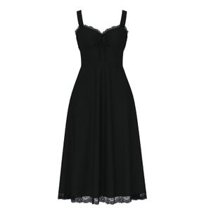 Floral Corset Wedding Guest Dress for Women Black (Black, S)
