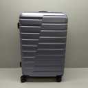 Coolife Medium Checked Luggage with Spinner Wheels Hard side Suitcase TSA Lock Telescopic Handle(Blue)