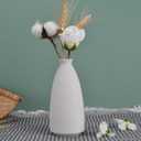 JHDACEDECO Decorative Ceramic Vase Set of 3, for Home and Office,White Black Brown Decorative vase for Pampas Grass&Dried Flowers