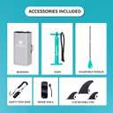 Inflatable Stand Up Paddle Board - Upgraded Glue-Free Hot Melt Technology, Long Service Life, 10'6", Anti-Slip EVA Deck, Full SUP Accessories, Included for Adults Youth All Skill Levels