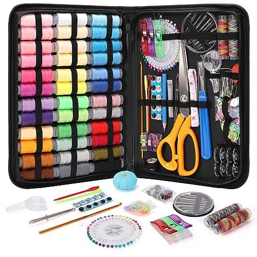 Coquimbo Sewing Kit Gifts for Grandma, Mom, Adults, Kids, Beginner, Home Traveler, Emergency, Professional Sewing Supplies with Tailor Scissors, 38XL Thread, Soft Tape Measure, Sewing Needles etc