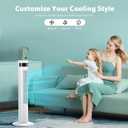 Antarctic Star Tower Fan Portable Floor Fans 85Oscillating Fan 36'' Quiet Cooling 12H Timer Remote Control Standing Bladeless Electric 3 Speeds Wind 3 Modes Bedroom Office(36 inch, White)