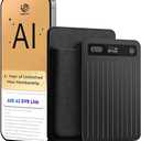 AI Voice Recorder with App Control : AI Transcription, Summarization & Mind Maps, Portable AI Note Taking Device with Case 64GB Memory Recording for Calls, Speeches, Meetings, Interviews(Black)