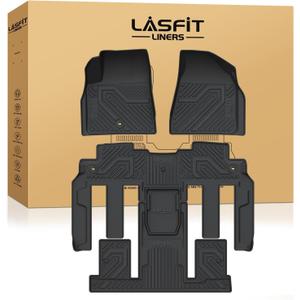 LASFIT Floor Mats for Chevy Traverse 2009-2017(Only 7 Seat)/Buick Enclave 2008-2017(Only 7 Seat)/Saturn Outlook 2008-2010(Only 7 Seat)/GMC Acadia 2007-2016 & Acadia Limited 2017(Only 7 Seat)