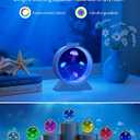 Jellyfish Lamp,Whisper-Quiet Sensory Aquarium Light,7 Color Mood Night Light with Adjustable Water Flow & 8H Timer,Rounded Tank Lamp for Home Office Bedroom Decor for Kids Adults(White)