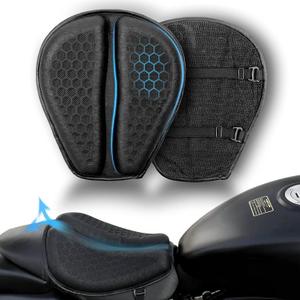 Motorcycle Seat Cushion 3D Honeycomb Motorcycle Gel Seat Cushion Petal Shape Design - Not Stuffy, Protecting Sensitive Areas, Stay Cool and Comfortable for Long Ride (Large)