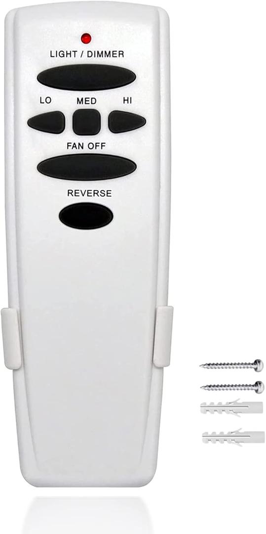 Hampton Bay Ceiling Fan Remote Replacement UC7078T FANHD L3H2003FANHD FANHD6 L3H2010FANHD RR7078TR 7066TX UC7083T UC7848T with Reverse Button and Wall Mount
