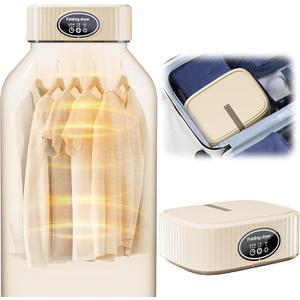 Portable Clothes Dryer for Laundry, Mini Portable Dryer Machine with Adjustable Timer Compact Laundry Dryers for Apartment, RV, Dorms, Travel