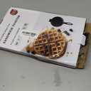 7 Inch Round Cast Iron Waffle Iron Plant Oil Care Two Piece Hinged Non Electric Waffle Maker for Indoor and Outdoor Picnics