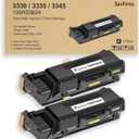 SavFinto 3335 106R03624 Extra High Capacity Toner Cartridge Replacement for Xerox Phaser 3330 3330dni WorkCentre 3335 3335dni 3345 3345dni Laser Printers(15,000 Pages, Black, 2-Pack )