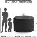 Hobestluk 5FT Bean Bag Chair Giant Bean Bag Chairs for Adults Large Bean Chairs with Removable Cover, Beanbag Chair with Filler, Adult Bean Bag Chairs for Living Room, Bedroom, 5FT - 50" x 50" x 24"