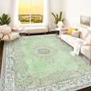 Istana 9x12 Area Rug - Green 9 x 12 Area Rugs for Living Room - Foldable 9x12 Rugs for Bedroom/ Living Room Rug - Stain Resistant Washable Rugs - Eco-Friendly Area Rugs