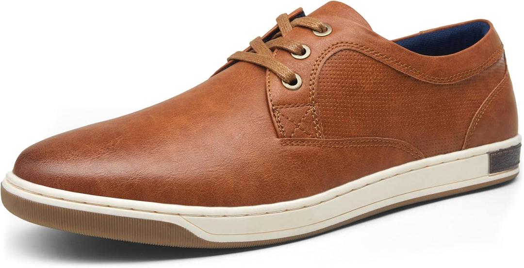 Vostey Men's Sneakers Fashion Casual Shoes Dress Sneaker Oxford Shoes (11, B81q11-yellow Brown)