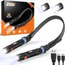 ZOOI Neck Light, Gifts for Men, Neck Flashlight Lamp, Dad Gifts for Him Boyfriend Husband, Fathers Day Mens Gifts for Dad, Gift for Men Who Have Everything, Cool Gadgets Stuff for Camping, Fishing (Black)