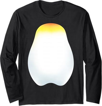 Penguin Shirt Adult Men Women Kids Penguin Belly Costume Long Sleeve TShirt, XL