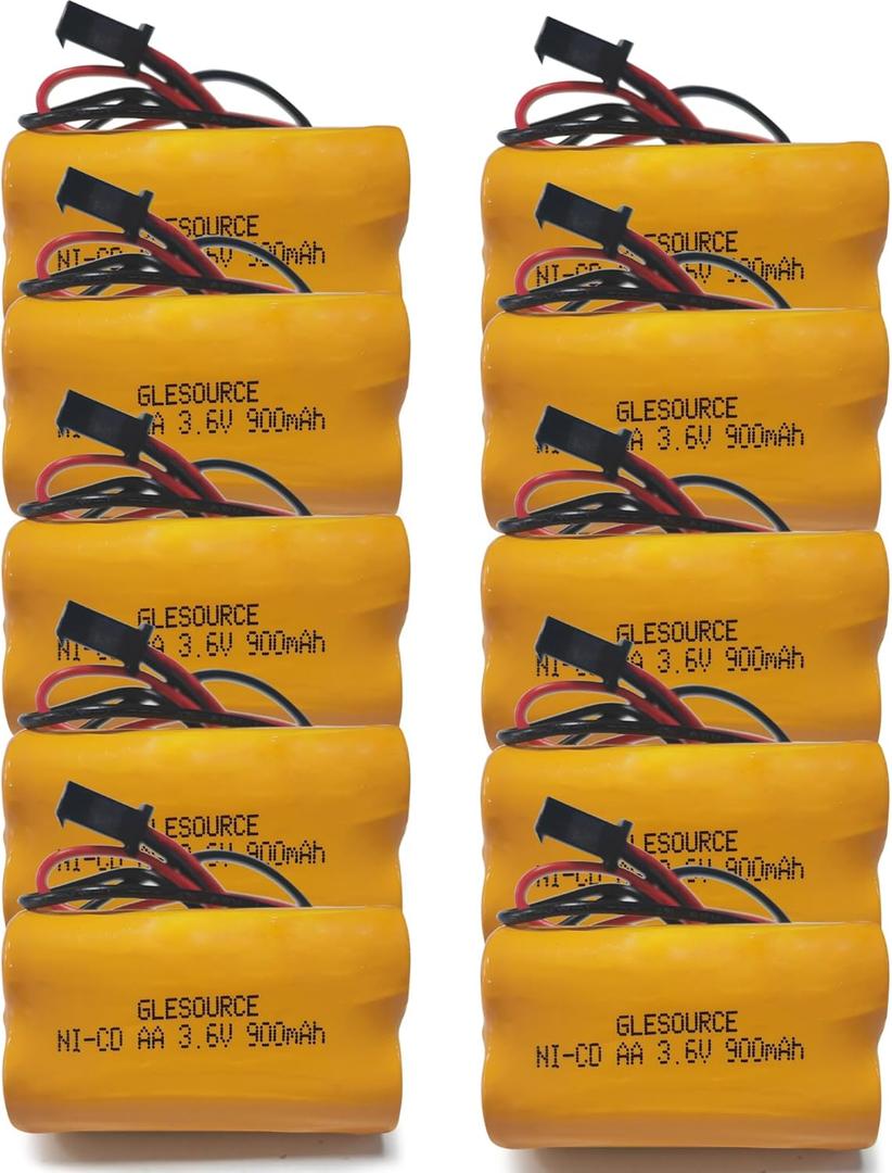 (10 Pack) 3.6v 900mAh Lithonia ELB B001 ELBB001 ELB-B001 Exit Sign Emergency Light NiCad Battery Replacement for Lithonia EU2 LED Interstate ANIC1566 Unitech 0253799
