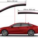 Lightronic Extra Durable Clip-on in-Channel Auto Vent Window Visor, Fits 2016-2025 Chevrolet Malibu (EXCLUDES 2016 Malibu Limited), UV Protection Rain Guard, Original Wind Deflector, Smoke, 4-Pcs