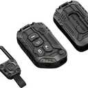 Heavy Zinc Alloy Key fob Cover, Keychain, Key Case, Accessories Compatible with 2018 2019 2020 2021 2022 2023 2024 Jeep Wrangler JL JLU Rubicon Gladiator Sahara