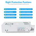inShareplus 24V 16.5A 400W Universal Regulated Switching Power Supply, 100-240V AC to DC 24 Volt LED Driver, Converter, Transformer, Adapter for LED Strip Light, CCTV, Computer Project, 3D Printer etc