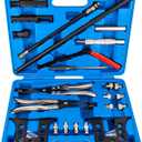 Valve Spring Compressor Cylinder Head Service Set Universal Overhead Engine Valve Spring Remover and Installer OHV OHC Compressor Tool for 8 16 and 24 Valve Engines