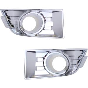 Pair Chrome Fog Light Bezel Cover Trims for Ford Edge 2007-2010 Left Driver and Right Passenger Side