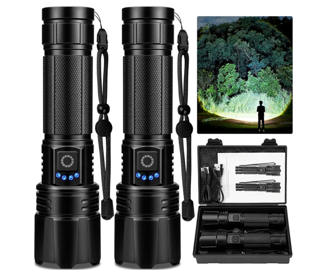 Rechargeable LED Flashlights High Lumen,99,000 Lumens Super Bright Flashlight,Powerful Flash Light with 5 Modes Waterproof Handheld Flashlight for Home Outdoor Camping