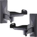 VideoSecu One Pair of Side Clamping Bookshelf Speaker Mounting Bracket with Swivel and Tilt for Large Surrounding Sound Speakers MS56B 3LH